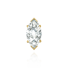 Load image into Gallery viewer, 14K Gold ITI NYC Marquise Shape V-End Filigree Earrings
