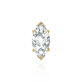 14K Gold ITI NYC Marquise Shape V-End Filigree Earrings