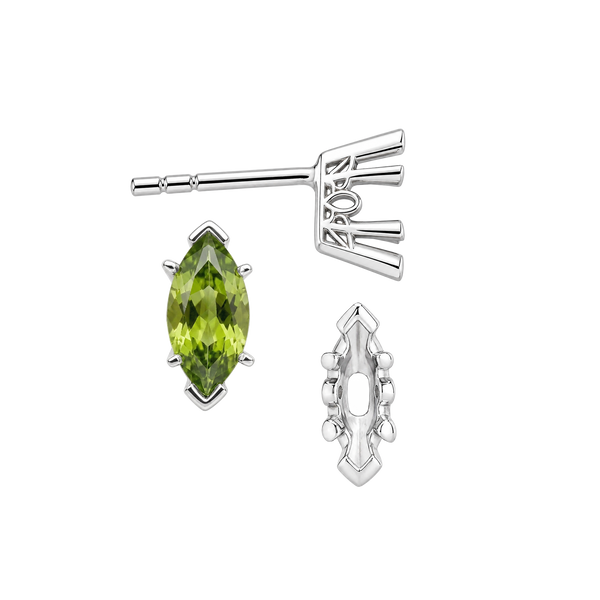 Marquise Shape V-End Filigree Earrings