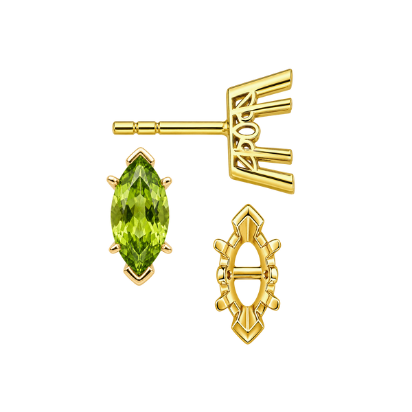 Marquise Shape V-End Filigree Earrings