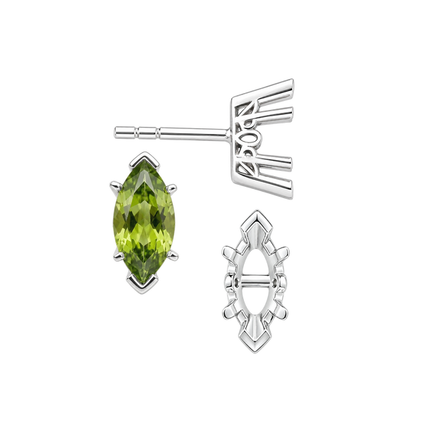 Marquise Shape V-End Filigree Earrings