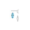 Marquise Shape V-End Double Wire Earrings