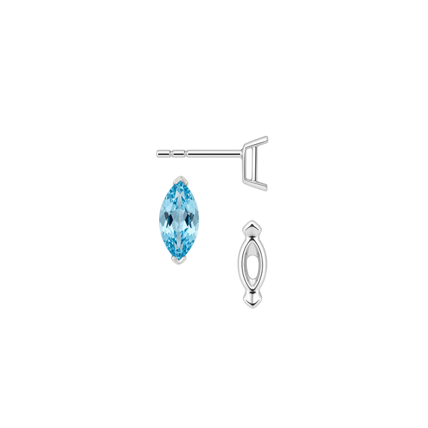 Marquise Shape V-End Double Wire Earrings