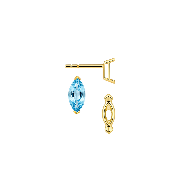 Marquise Shape V-End Double Wire Earrings