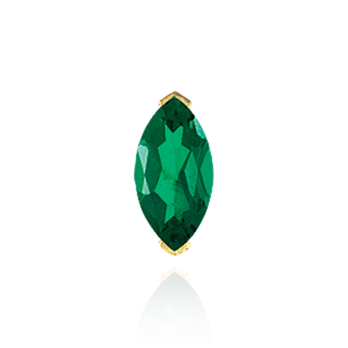 14K Gold ITI NYC Marquise Shape V-End Double Wire Earrings