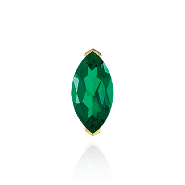 14K Gold ITI NYC Marquise Shape V-End Double Wire Earrings