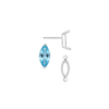 Marquise Shape V-End Double Wire Earrings