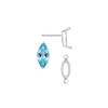Marquise Shape V-End Double Wire Earrings