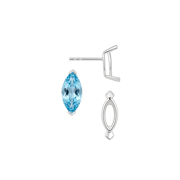 Marquise Shape V-End Double Wire Earrings