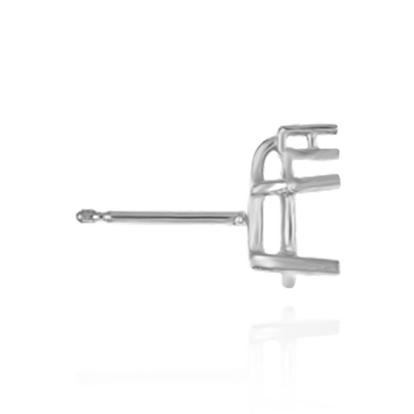 ITI NYC Oval Four Prong Basket Earrings with One Accent