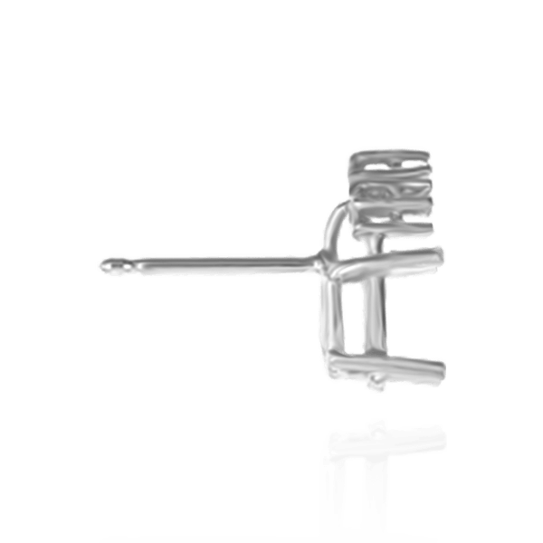 ITI NYC Oval Four Prong Basket Earrings with 3 Accents