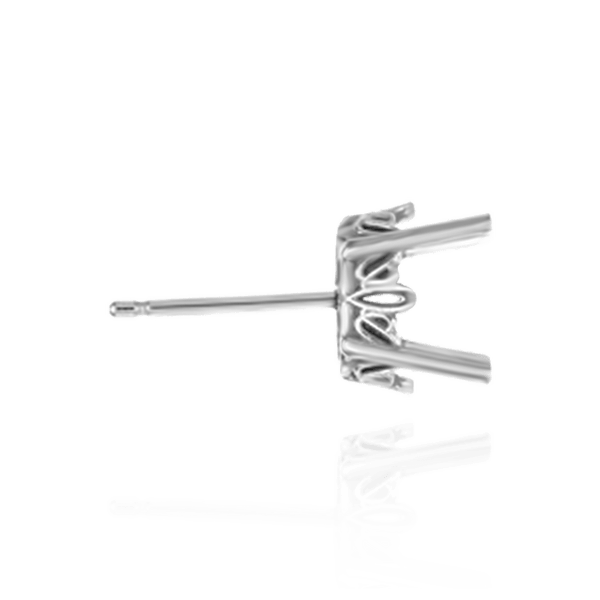 ITI NYC Oval Four Prong Filigree Earrings