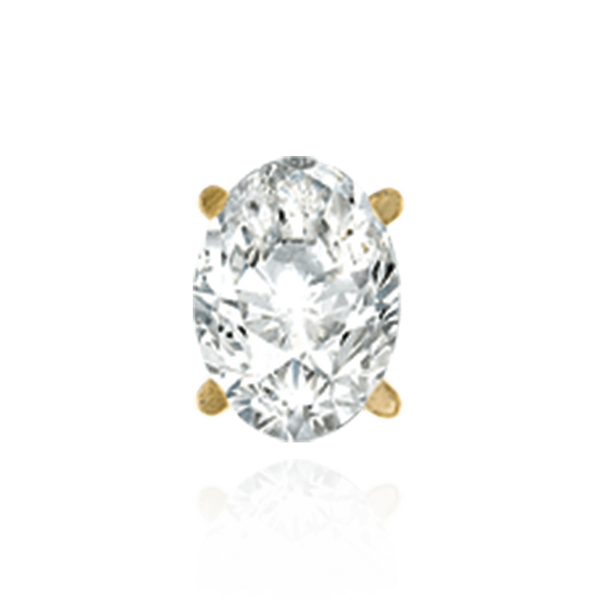 14K Gold ITI NYC Oval Four Prong Filigree Earrings