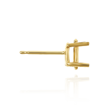 Load image into Gallery viewer, 14K Gold, Sterling Silver ITI NYC Oval Four Prong Basket Earrings
