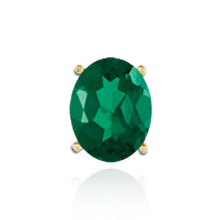 Load image into Gallery viewer, 14K Gold, Sterling Silver ITI NYC Oval Four Prong Basket Earrings
