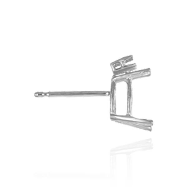 ITI NYC Pear Shape Four Prong Basket Earrings with One Accent