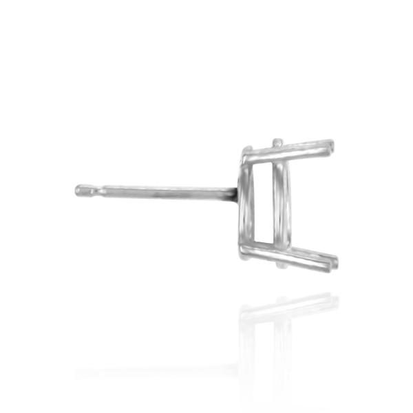 Sterling Silver ITI NYC Pear Shape Four Prong Basket Earrings