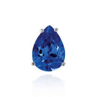 Sterling Silver ITI NYC Pear Shape Four Prong Basket Earrings