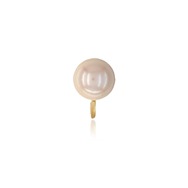 ITI NYC Pearl Cup Earrings with Peg and Ring
