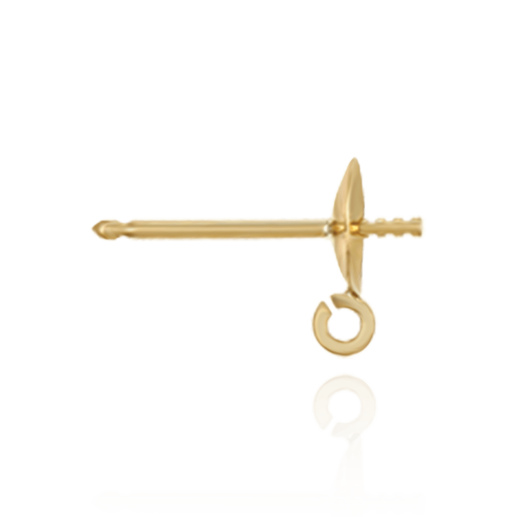 ITI NYC Pearl Cup Earrings with Peg and Ring