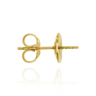 ITI NYC Extra Heavy Pearl Cup Earrings with Peg and Earring Back