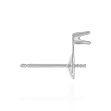 Load image into Gallery viewer, ITI NYC Pearl Cup Earrings with Peg and One Accent in 14K Gold
