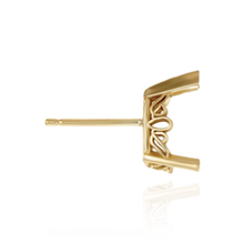 Load image into Gallery viewer, 14K Gold ITI NYC Pear Shape V-End Filigree Earrings
