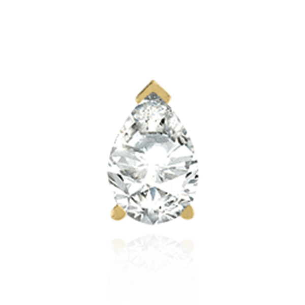 14K Gold ITI NYC Pear Shape V-End Filigree Earrings