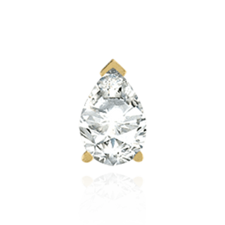 14K Gold ITI NYC Pear Shape V-End Filigree Earrings