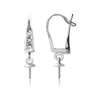 ITI NYC Click-In Leverback with Diamonds and 4 mm Cup Dangle (21 x 11 mm)
