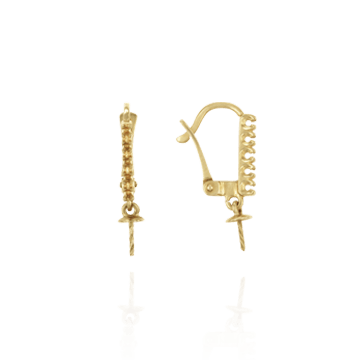 ITI NYC Click-In Leverback with 5 Stones and 6 mm Cup (21 x 12 mm)