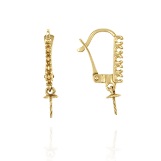 ITI NYC Click-In Leverback with 5 Stones and 6 mm Cup (21 x 12 mm)
