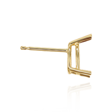 Load image into Gallery viewer, 14K Gold ITI NYC Pear Shape V-End Basket Earrings
