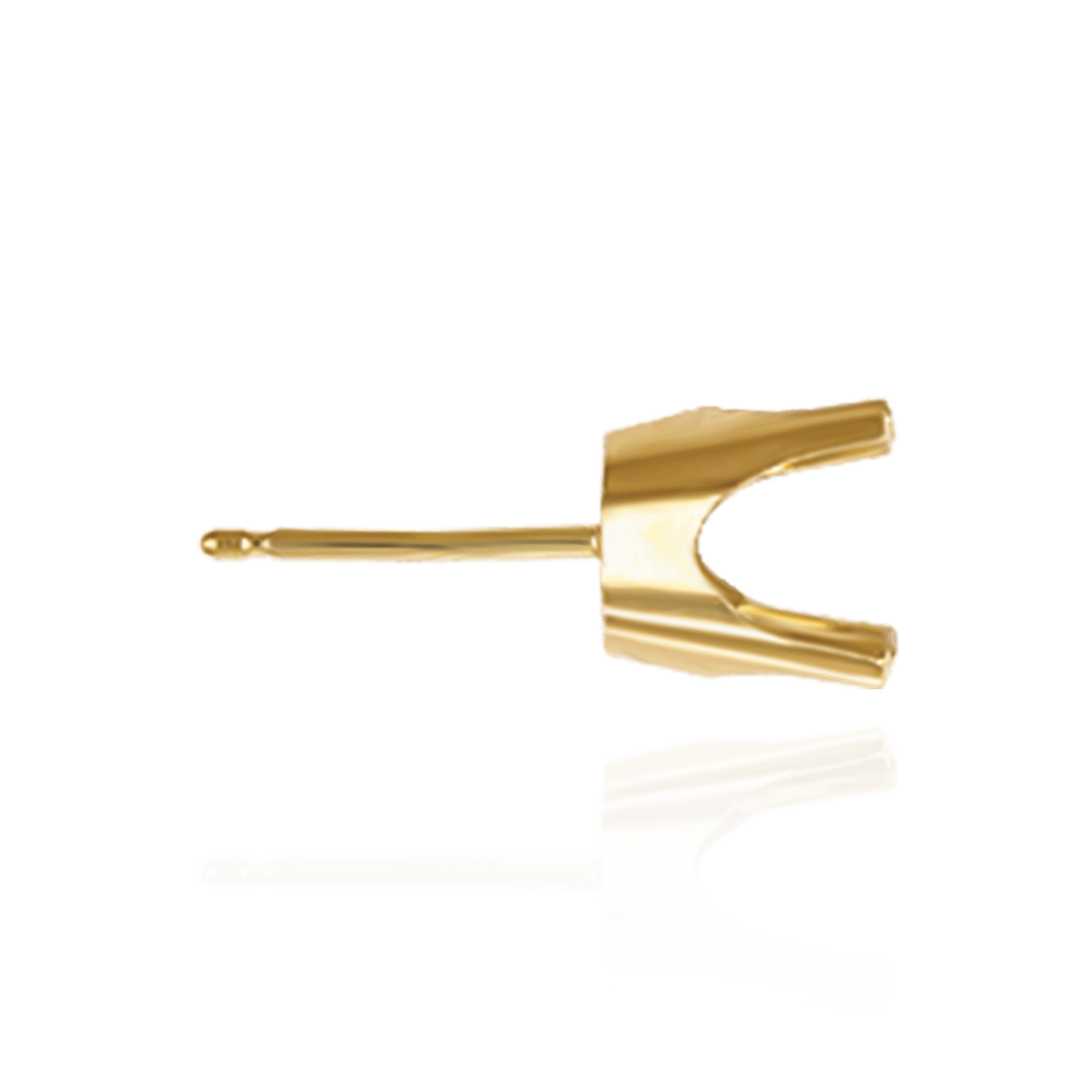 14K Gold, 18K Gold, Platinum ITI NYC Round Four Prong Quality Weight Earrings