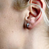 White Enamel Cross Earrings