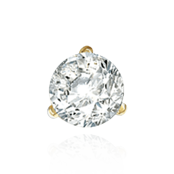 14K Gold, 18K Gold, Platinum ITI NYC Round Three-Prong Basket Earrings