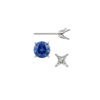 Round Four Prong Fancy Earring with Push Post