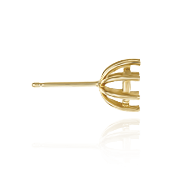 14K Gold ITI NYC Round Eight Prong Earrings