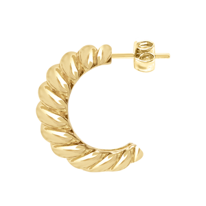 Croissant Hoop Earrings in 14K Gold