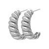 Croissant Hoop Earrings in Sterling Silver