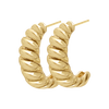 Croissant Hoop Earrings in 14K Gold