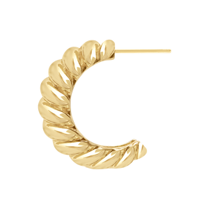 Croissant Hoop Earrings in 14K Gold