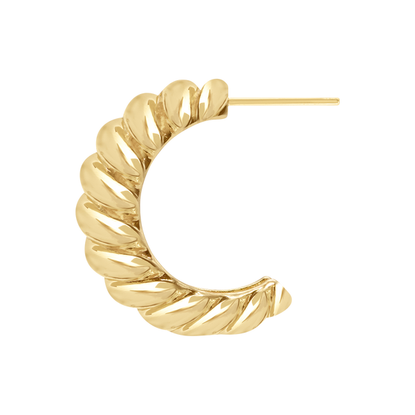 Croissant Hoop Earrings in 14K Gold
