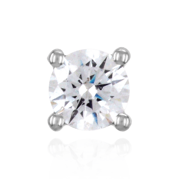 Round Four Prong Basket Earrings with CZ