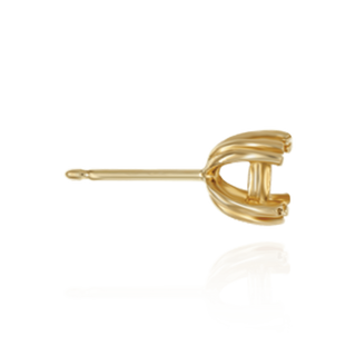 14K Gold ITI NYC Round Four Prong Twin Wire Earrings