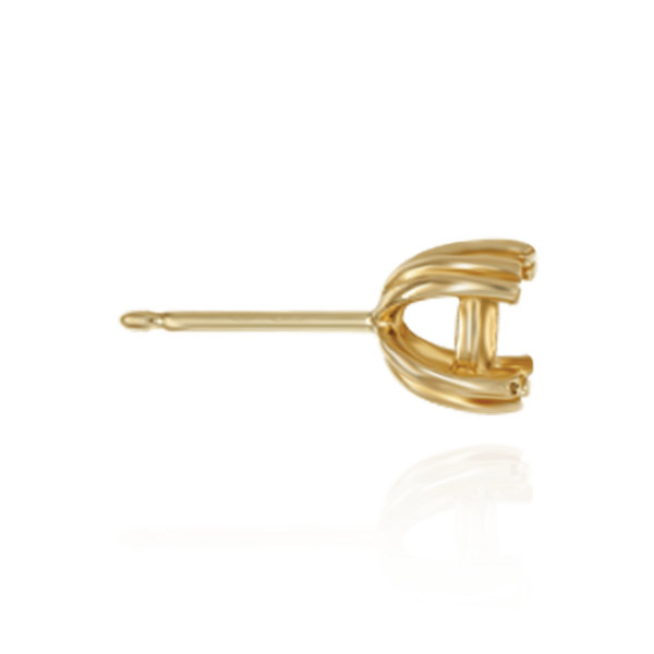 14K Gold ITI NYC Round Four Prong Twin Wire Earrings