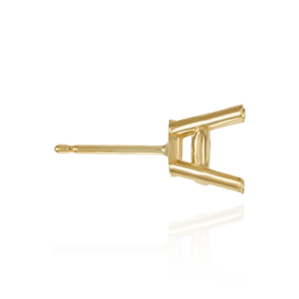 14K Gold, 18K Gold, Platinum ITI NYC Round Four Prong Heavy Weight Basket Earrings