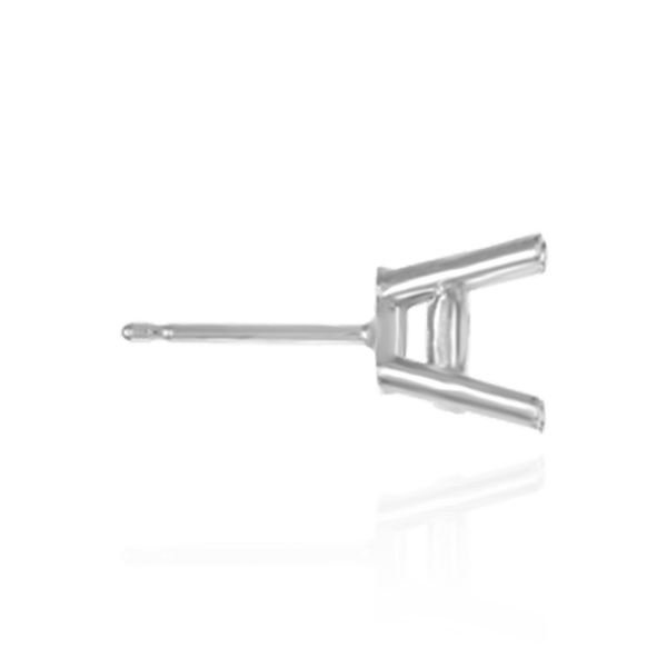 Round Four Prong Heavy Weight Basket Earrings with Push Post