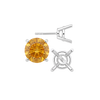 Round Four Prong Heavy Weight Basket Earrings with Push Post