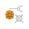 Round Four Prong Heavy Weight Basket Earrings with Push Post